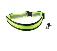 Lurrose Wiederaufladbarer Reflexgürtel Grün, Verstellbar, LED für Sport | 360 Grad Sichtbarkeit, Hochreflektierend, Bequem zu Tragen, für Radfahren und Wandern, Pvc Abs LED