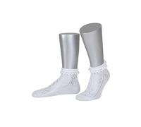Lusana Damen Damen Trachtensöckchen weiss mit Spitze, weiß, 38/40