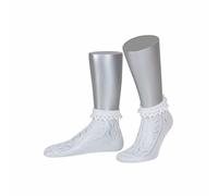 Lusana Damen Ajoursöckchen mit Spitze Trachtenstrümpfe, Weiß (Weiß 26), 36 (Herstellergröße: 36-38)