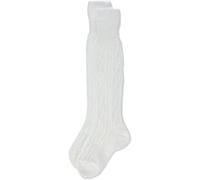 Lusana Jungen Kinder-Kniebundstrumpf aus Baumwolle Kniestrümpfe, Weiß (Weiß 26), 27-30