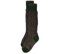 Lusana Jungen Kniestrümpfe Kinder - Kniestrumpf zweifarbig L361R, Gr. 35-38 (Herstellergröße: 35-37), Braun (Braun/Tanne 1119)