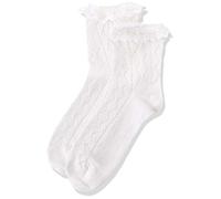 Lusana Mädchen Socken Kinder - Trachtensöckchen Amelie, Gr. 27 (Herstellergröße: 27-30), Weiß (weiß 26)