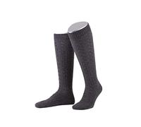 Lusana Trachten Kniestrümpfe - L340 - dunkelgrau