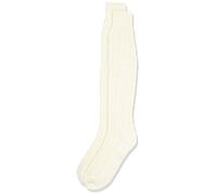 Lusana Trachtenkniestrümpfe mit Merino-Schurwolle für Herren & Damen | Kniestrümpfe Trachten mit 6 Zöpfen und verstärkter Ferse und Spitze | Natur | Größe 40-41 | Qualität aus Deutschland