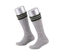 Lusana Trachtenstrümpfe Kinder Socken | 70% Merinowolle & Zopfmuster | Trachtensocken für Jungen & Mädchen zur Oktoberfest & Tracht | Trachtenkniestrümpfe Kniebundstrümpfe | Qualität aus Deutschland