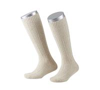 Lusana Unisex - Kinder Trachten Kniestrumpf für Kinder beige meliert, 75 - beige meliert, 5/6