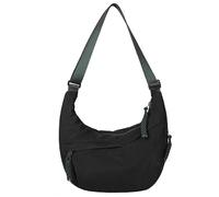 Lushandy Nylon Crescent Crossbody Luna-Tasche für Damen - Mondschulter, leichte Schlinge, lässiger Hobo-Knödel, A Nylon Black, 13.4x8.7x3.5 inches