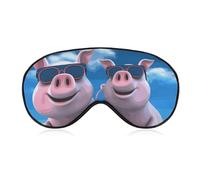Lustige 3D-Schweine-Augenmaske, Schlafmaske, Augenmasken für Schlafmasken für Damen und Herren, Schlafmaske, Reise-Augenmaske, Schlafmaske, Verdunkelung, lustige Schlafmaske, niedliche Schlafmaske