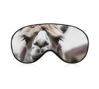 Lustige Alpaka Lama Augenmaske, Seitenschlafmaske, leichte Augenbinde, Schlafmaske, Nasenpolster und Gummiband für Kinder, Frauen und Männer