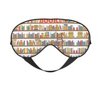 Lustige Buchregal-Kollektion und Leiteraufdruck, weiche Verdunkelungs-Augenmaske, Reise-Augenmaske, Seitenschläfer-Augenabdeckung, Schlaf-Augenmaske für Männer und Frauen