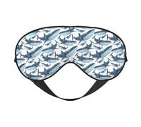 Lustige Coole Hai Schlafmaske, Augenmasken für Schlaf Doppelseitige Schlafmasken für Frauen Männer, Verdunkelung Augenabdeckungen zum Schlafen, Reisen