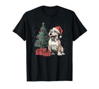 Lustige englische Bulldogge Weihnachtsbaum Hund Lichter Xmas T-Shirt