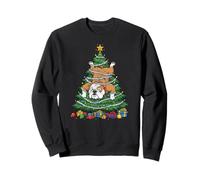 Lustige englische Bulldogge Weihnachtsbaum Kinder Herren Damen Sweatshirt