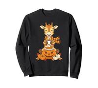 Lustige Giraffe Kaffee Herbst Thanksgiving Damen Herren Kinder Sweatshirt