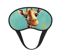 Lustige Giraffen-Kunst-Schlafmaske für Seitenschläfer, lichtblockierende Nachtmasken zum Schlafen, Augenmaske für Damen und Herren, Augenabdeckung, weicher, bequemer Augenschatten für Reisen