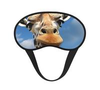 Lustige Giraffen-Schlafmaske für Seitenschläfer, verdunkelnde Augenmaske für Damen und Herren, Nulldruck-Schlafmasken, weiche, atmungsaktive Augenabdeckung, bequeme Augenbinde, Lidschatten für