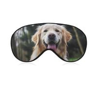Lustige Golden Retriever Schlafmaske, weich, bequem, Augenmaske mit verstellbarem Riemen, Augenabdeckung, Augenschatten für Männer und Frauen, Arbeit, Reisen
