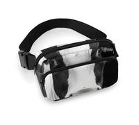 Lustige Gürteltasche mit Kuhkopf, modische Bauchtasche mit verstellbarem Gurt, für Outdoor-Workout, Radfahren, Uni, weiß, 20 x 13 cm, Hüfttasche, weiß, 20x13cm, Hüfttasche