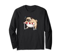 Lustige Herausforderung für übergewichtige Mops Langarmshirt