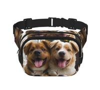 Lustige Hunde-Gürteltasche, verstellbare Umhängetasche, große Hüfttasche, Reisegürteltasche, Unisex, Bauchtasche