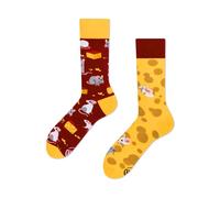 Lustige Käse Socken für Damen und Herren von Many Mornings, Mouse & Cheese Mismatched Socken, 43-46