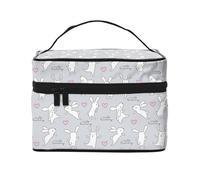 Lustige Kaninchen-Make-up-Tasche, niedliche Kosmetiktasche für Damen, Kulturbeutel, große Reise-Make-up-Organizer-Tasche