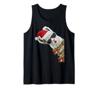 Lustige Lama Alpaka Dame Weihnachtsmütze Geschenk Tank Top