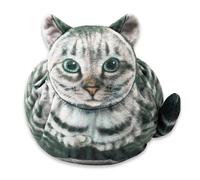 Lustige Make-up-Tasche für Kätzchen - Kosmetiktasche mit Stollen, Kulturbeutel mit Katzenmotiv | Frauen Mädchen Reise ins Fitnessstudio, Grey Cat, Se référer au descriptif, Siehe Beschreibung