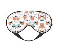 Lustige niedliche Tier-Faultier-Musik, doppelseitige Schlafmaske, weich, bequem, lichtblockierend, Augenabdeckung für Nachtruhe