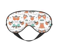 Lustige niedliche Tier-Faultier-Musik-Druck, weiche Augenmaske, doppelseitig, weiche Augenabdeckung für Schlaf, Reisen, Yoga, verstellbarer Riemen, blockiert Licht