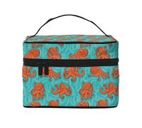 Lustige Oktopus-Make-up-Tasche, niedliche Kosmetiktasche für Damen, Kulturbeutel, große Reise-Make-up-Organizer-Tasche