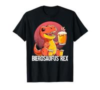 Lustige Party Gadgets Bier Rex T-Shirt, Herren, Cartoon, Schwarz, S, Kurzarm, Crew Neck, T-Shirt, Alle Jahreszeiten, 1 Stück, EU 40/42, Small, Regulär, 16, Dino-Fans, Erwachsene, Unisex