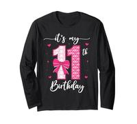 Lustige Party-Schleife für Mädchen mit Aufschrift It's My 11th Birthday Langarmshirt