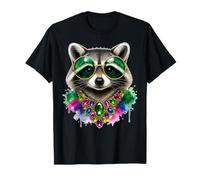 Lustige Raccoon Swagger Sonnenbrille Cool Boss Animal Meme T-Shirt