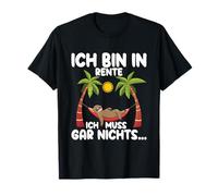 Lustige Renten Sprüche Kleidung Für Rentner Damen Faultier T-Shirt Schwarz S EU 38/40