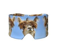 Lustige Schlafmaske mit Alpaka-Lama-Druck, weich, hautfreundlich, Augenabdeckungen, lichtblockierende Schlafmaske für Reisen, Yoga, Nickerchen