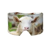 Lustige Schlafmaske mit frecher Schafzunge, niedlicher Tierdruck, weiche, hautfreundliche Augenabdeckungen, lichtblockierende Schlafmaske für Reisen, Yoga, Nickerchen