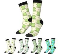 Lustige Socken für Tierliebhaber, niedlicher Frosch bedruckt, lässige Crew-Socken, Geschenke für Männer und Frauen, Frosch, Niedlicher Cartoon-Frosch, One size