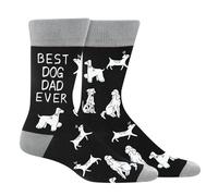 Lustige Socken Herren Papa Opa - BEST DOG DAD EVER Geschenke für Männer Vater - Bunte Witzige Motiv Hund Socken Happy Funny Socks - Geburtstagsgeschenk Vatertag Weihnachten Strümpfe Geschenkideen