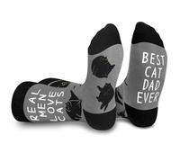 Lustige Socken Herren Papa Opa - COOL DAD Geschenke für Männer Vater - Bunte Witzige Motiv Katzen Verrückte Socken Happy Funny Socks - Geburtstagsgeschenk Vatertag Weihnachten Strümpfe Geschenkideen