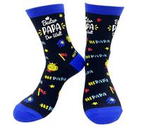 Lustige Socken Vatertag Geschenk, Papa Socken Geschenke für den Papa zum Geburtstag Weihnachten, Socken mit Spruch Bester Papa der Welt Weihnachtsgeschenke für Männer Happy Birthday Vater Socks