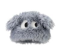 Lustige Strickmütze mit Cartoon-Motiv für Damen gemütliche Ohrenklappen Mütze süße große Augen Lange Ohren wärmende Wintermütze (Grey, One Size)