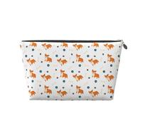 Lustige süße Corgi Hunde-Baseball-Make-up-Tasche, Kosmetiktasche, Reise-Kulturbeutel, Make-up-Tasche für Damen, Leder-Make-up-Tasche, Organizer, niedliche Make-up-Tasche, silber, Einheitsgröße