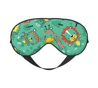 Lustige Tiere im Dschungel Schlafmaske, Augenmasken für Schlaf Doppelseitige Schlafmasken für Frauen Männer, Verdunkelung Augenabdeckungen zum Schlafen, Reisen