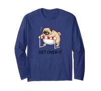 Lustige übergewichtige Mops-Hürde Laufsprüche Langarmshirt