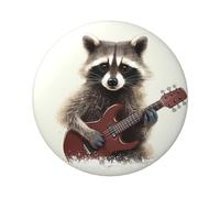 Lustige Waschbär-Knopfnadeln, 6,1 cm, rund, Metall, personalisiertes Bild, Foto, Anstecknadel-Set für Bastelbedarf, Weihnachten, DIY-Projekte, 1 Stück, Einheitsgröße, Kein Edelstein