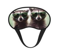 Lustige Waschbär-Sonnenbrille, Schlafmaske für Seitenschläfer, lichtblockierende Nachtmasken zum Schlafen, Augenmaske für Damen und Herren, Augenabdeckung, weicher, bequemer Augenschatten für Reisen