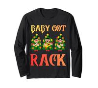Lustige Weihnachtsbäume singendes Baby hat Rack Xmas Langarmshirt