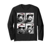 Lustige Weihnachtsmannmütze mit Sonnenbrille Festlich Langarmshirt