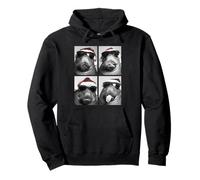 Lustige Weihnachtsmannmütze mit Sonnenbrille Festlich Pullover Hoodie